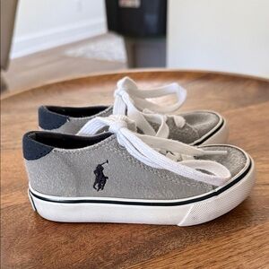 Polo by Ralph Lauren Kids Gray and White Sneakers
